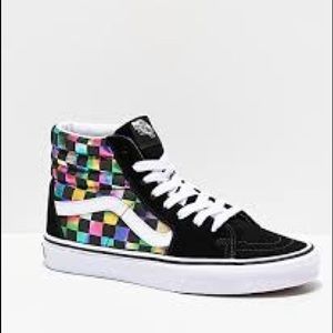 Rainbow CheckerBoard Vans
